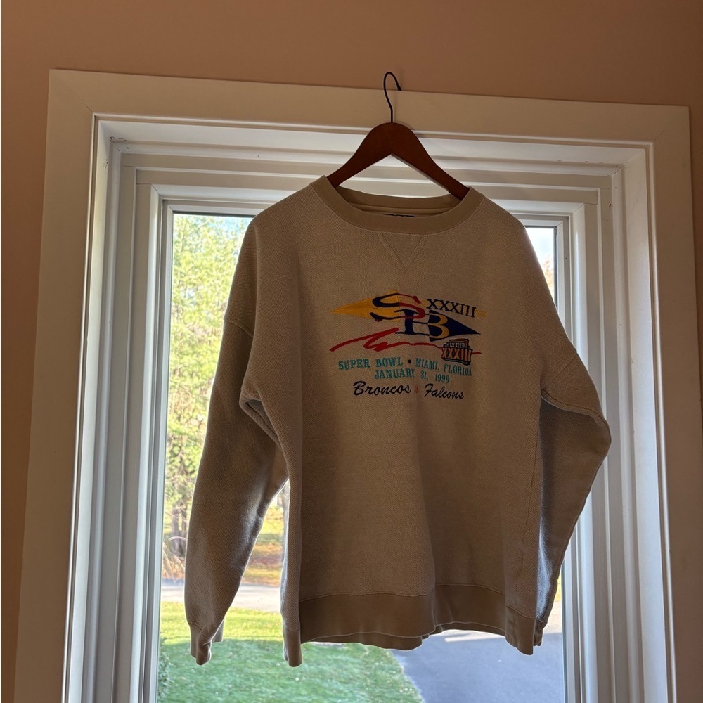 Men's vintage Cream Super Bowl Sweater